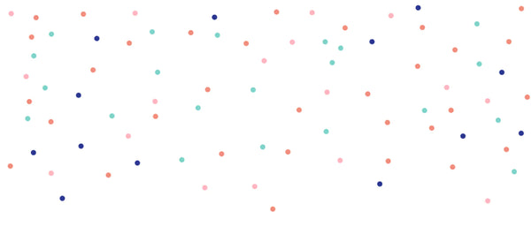 Many-colored polka dots
