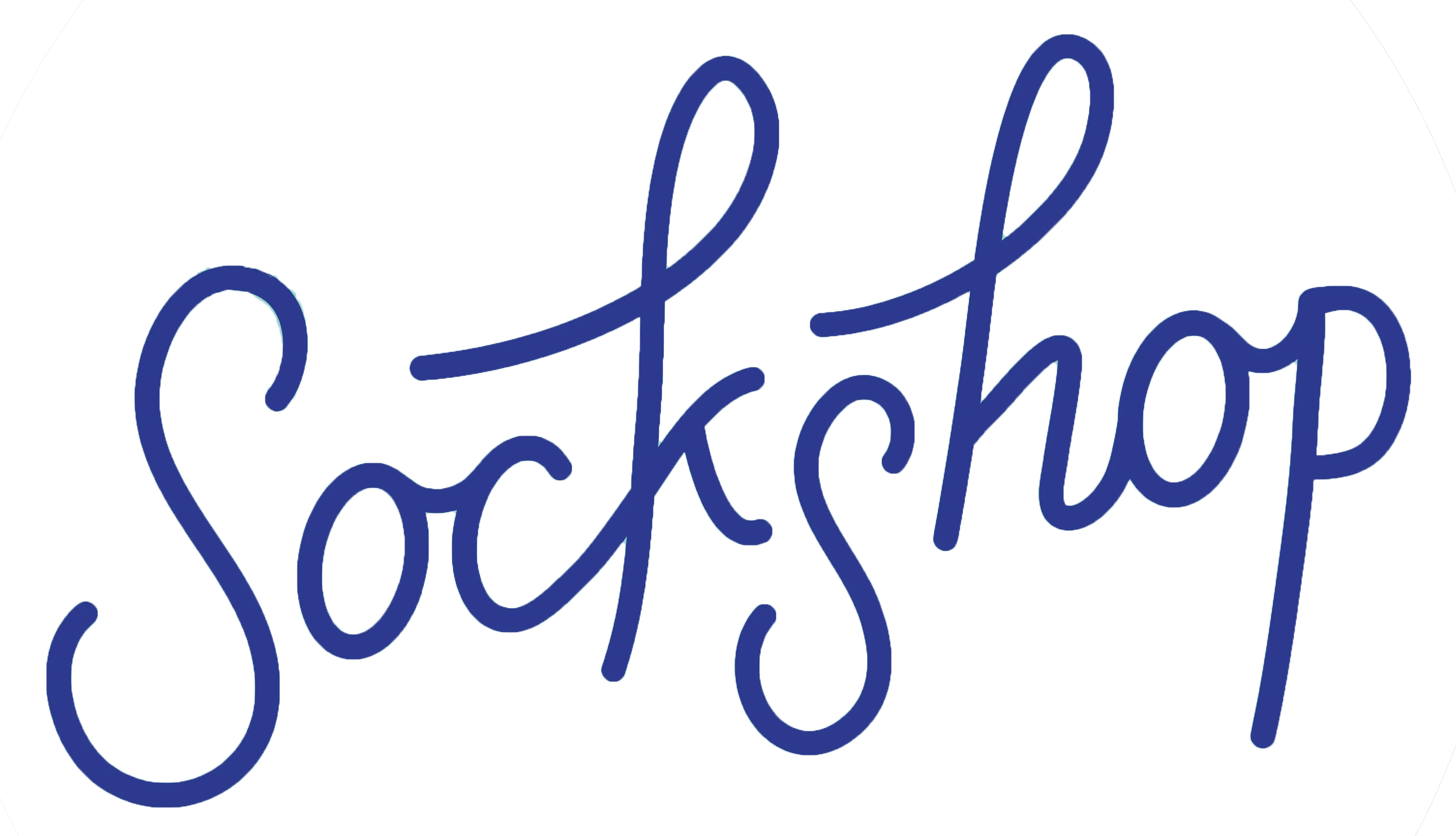 Indigo cursive reading "Sockshop"
