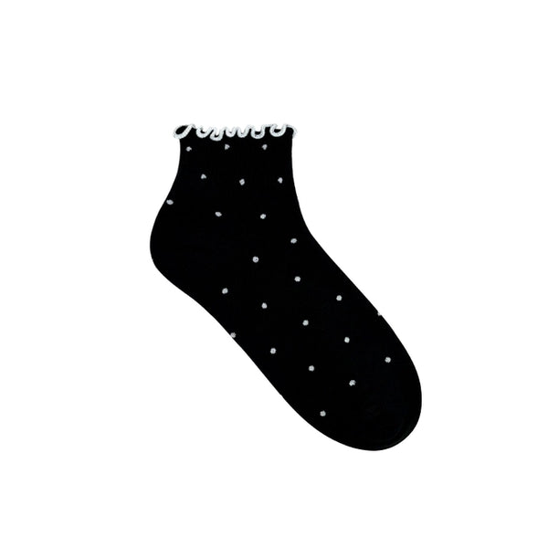 Women's Frill Dot Ankle Socks