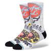 a white pair of officially licensed grateful dead socks featuring art from their iconic album covers