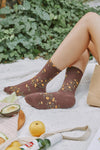 Women's Flower Twist Cuff Socks