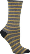 Striped sock with gray static and hemp pattern on a white background