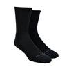 Shown on men's leg forms, a pair of men's Darn Tough black crew socks. These socks are Merino Wool and Nylon.
