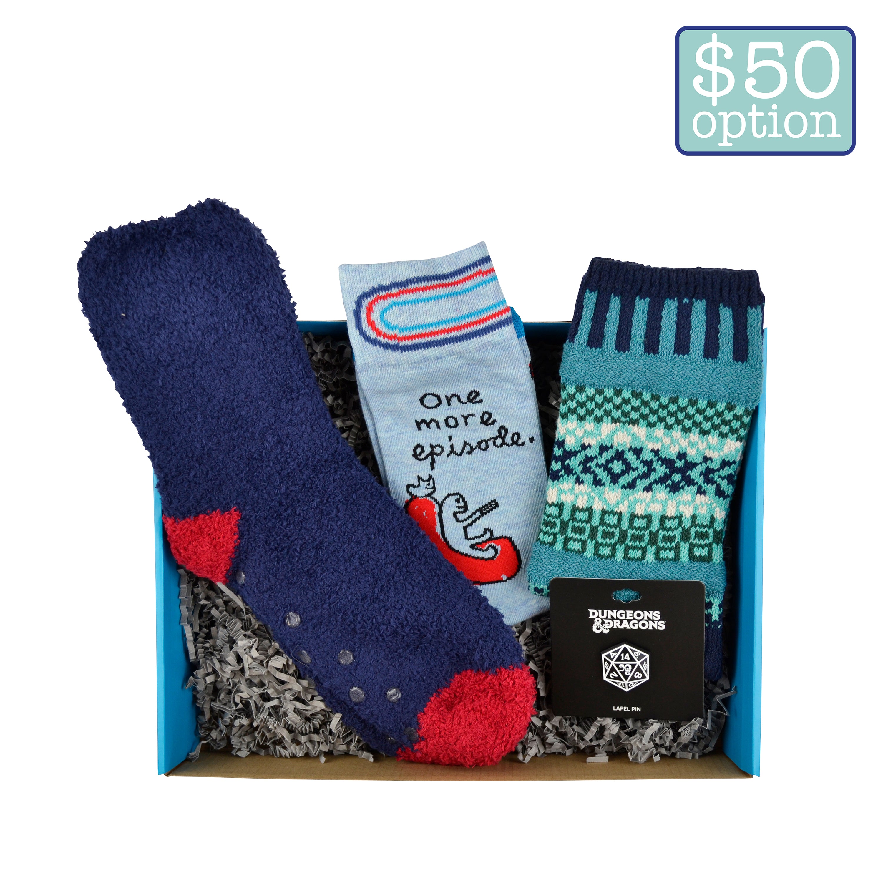 An array of cozy, fuzzy, indoorsy socks