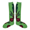 Women's Red Beet Knee High Socks