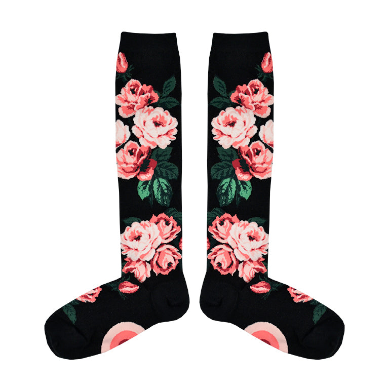 Women's Romantic Roses Knee High Socks