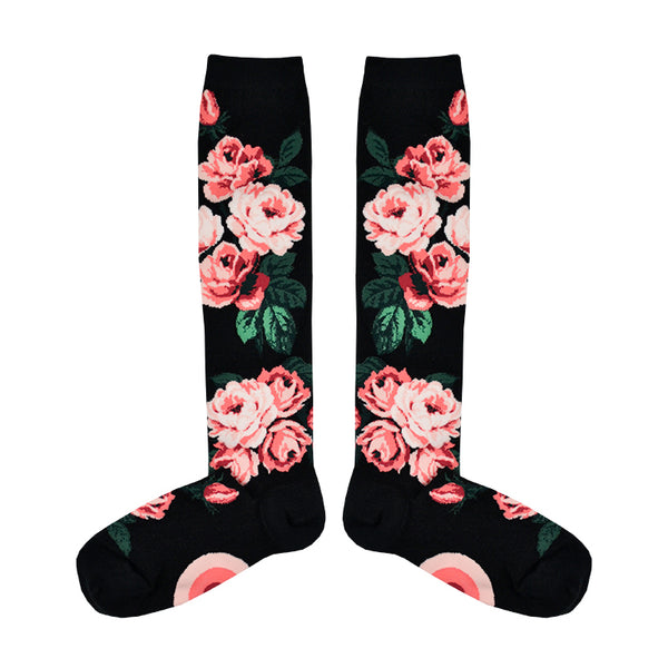 Women's Romantic Roses Knee High Socks