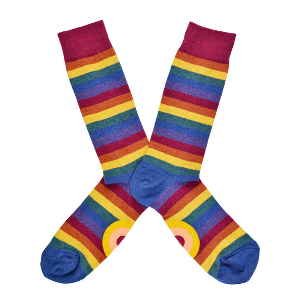 Men's Rainbow Striped Socks