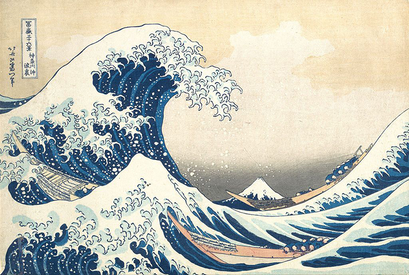 The Great Wave painting by Hokusai