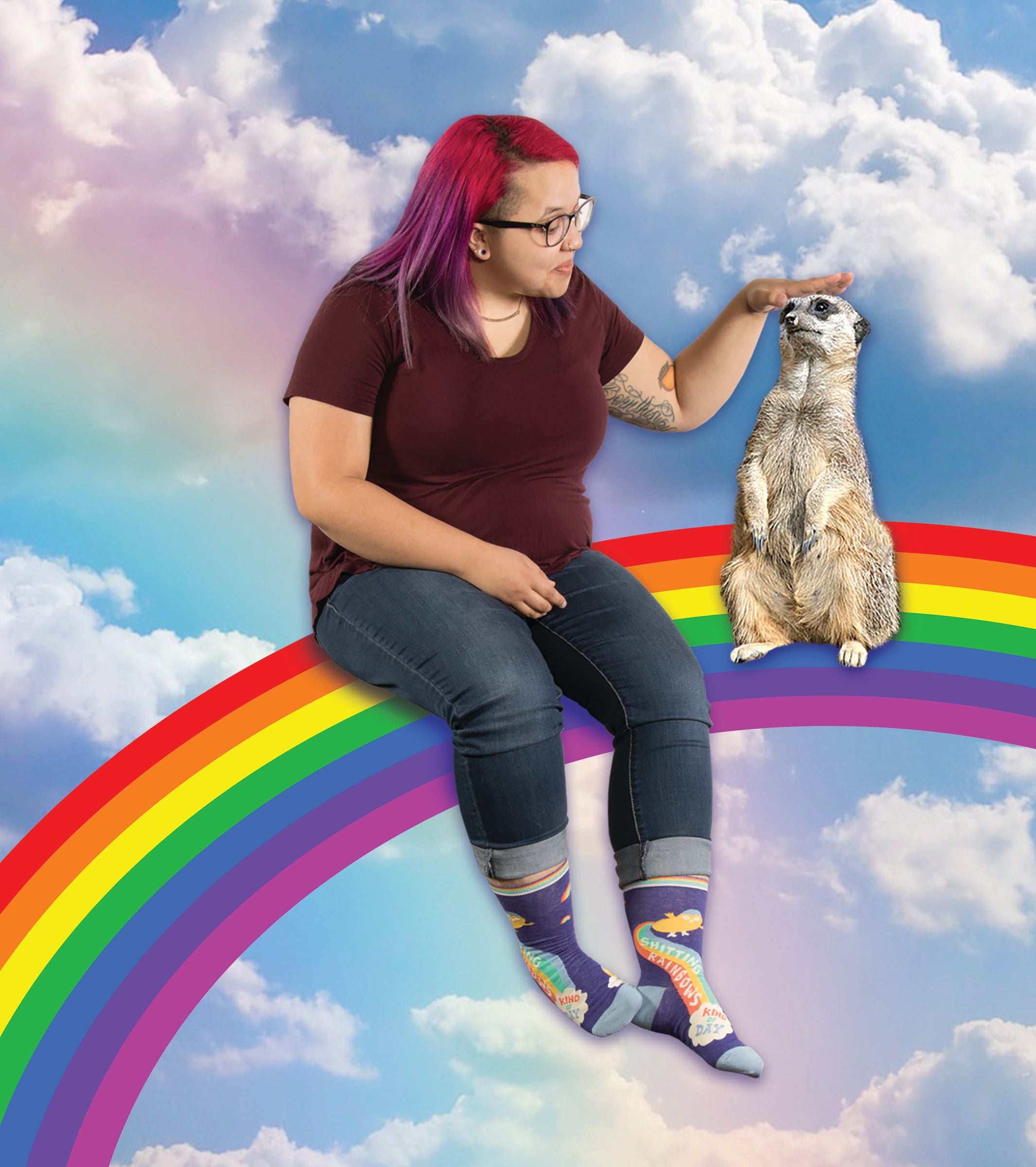 Women's Shitting Rainbows Socks