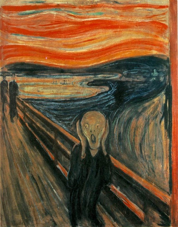 Real oil painting called “The Scream” by Edvard Munch