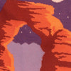 A zoomed in image of the arch design on the Delicate Arch socks by Sock it to Me.